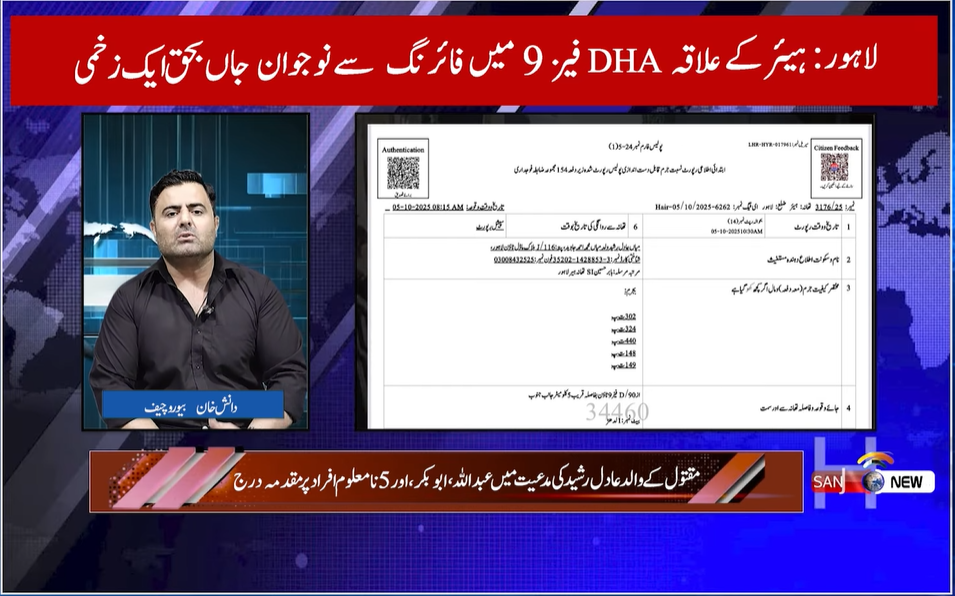 Lahore : DHA ; F 9 || Ahmad Javed Nami Nojawan Ka Firing Se Qatal Aur Aik Zakhmi